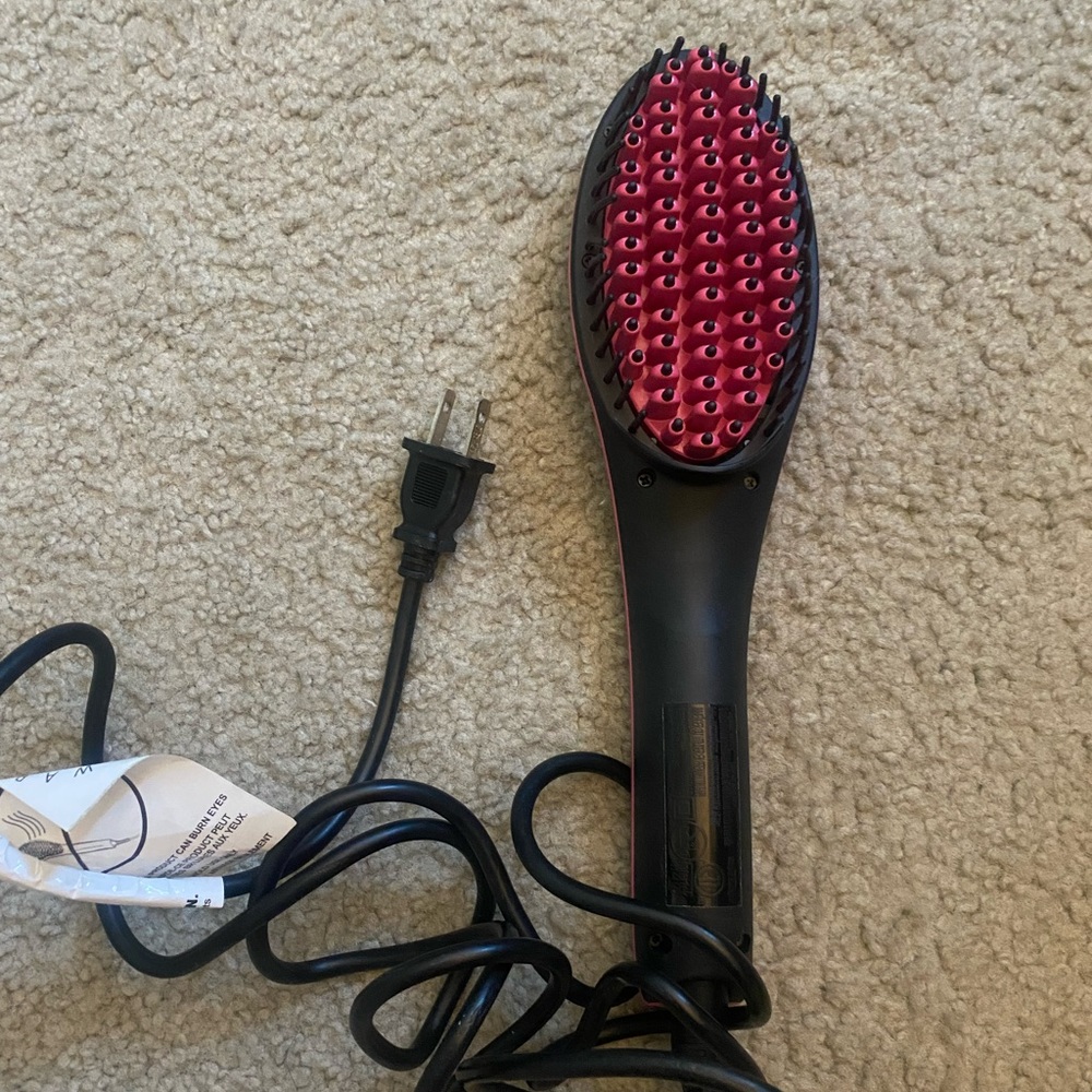 simply straight hairbrush straightener